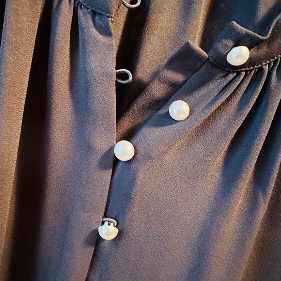 Loft dress tank. Gray with Pearl buttons. - Picture 3 of 4